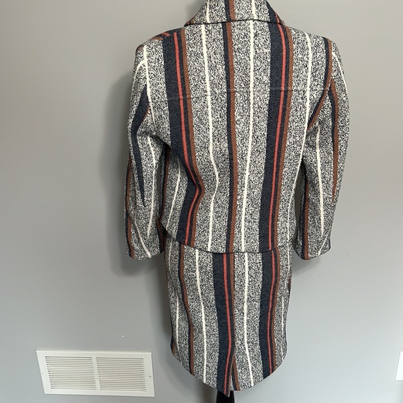 Ann Taylor Striped Suit Blazer and Skirt - Picture 2 of 7